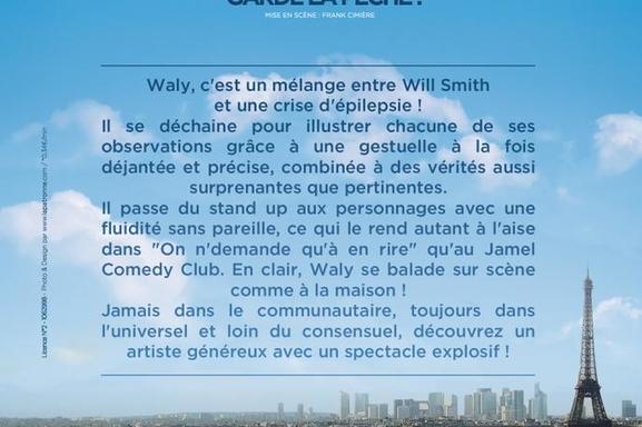 Waly Dia garde la pêche, un spectacle original moderne et déjanté !