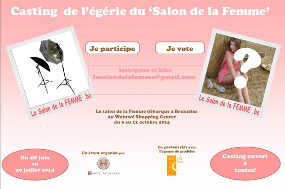 Appel à candidature: Egérie pour "Salons de la Femme" en partenariat avec Casting.fr