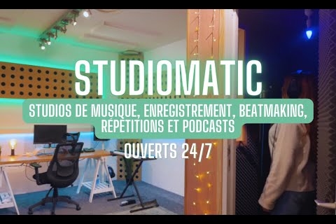 [DÉCOUVERTE] STUDIOMATIC, LES STUDIOS D'ENREGISTREMENT ET DE MUSIQUE ACCESSIBLES À TOUS 24/7