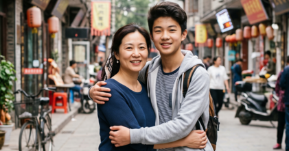Casting mère et son fils d'origine chinoise pour tournage film de sport
