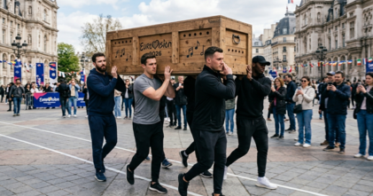 Casting homme pour porter une boite contenant une chanteuse lors d'un flashmob filmé pour l'Eurovision 2026