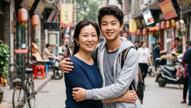 Casting mère et son fils d'origine chinoise pour tournage film de sport