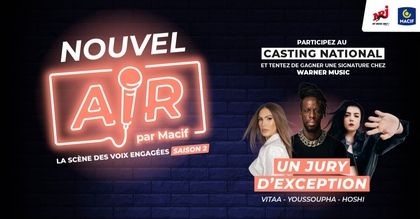 Casting concours musical Nouvel Air avec concert et contrat en maison de disque à la clef