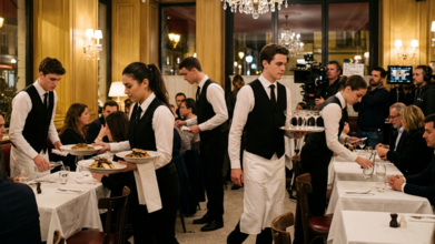 Casting hommes et femmes de 18 à 35 ans avec expérience en restauration pour la série Emily in Paris
