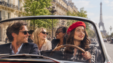 Casting figurant homme et femme avec voiture pour tournage série Netflix Emily in Paris avec Lily Collins