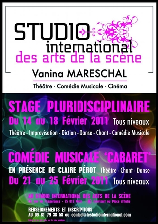 Stage de Comédie musicale au studio International des Arts de la Sc